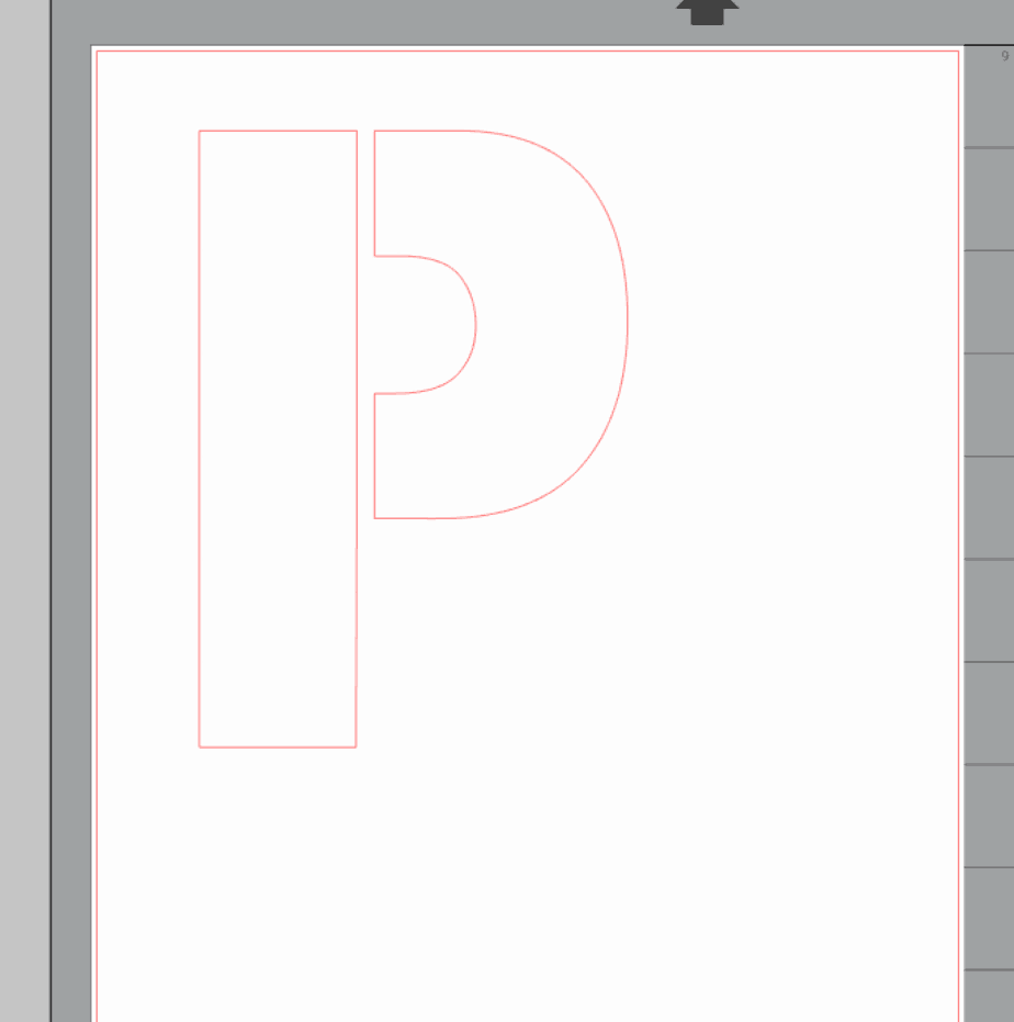 Letter P stencil