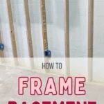 framed walls in a basement