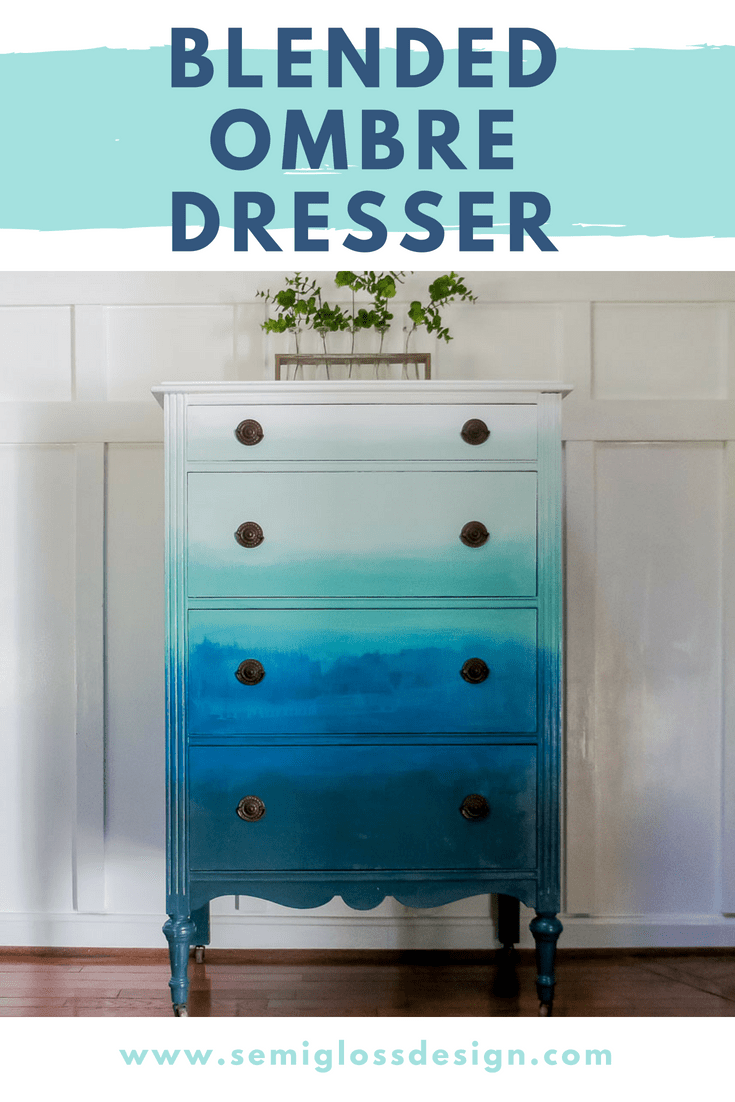 Want to bring a beachy boho look into your home? Create a blended ombre dresser with this fun painting technique. This furniture makeover is easier than you think!