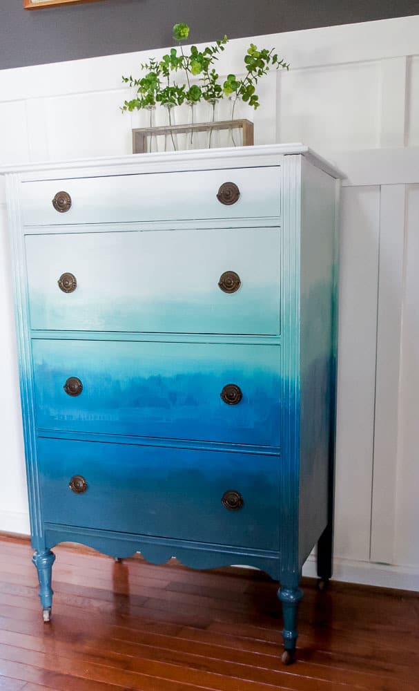 blue ombre dresser