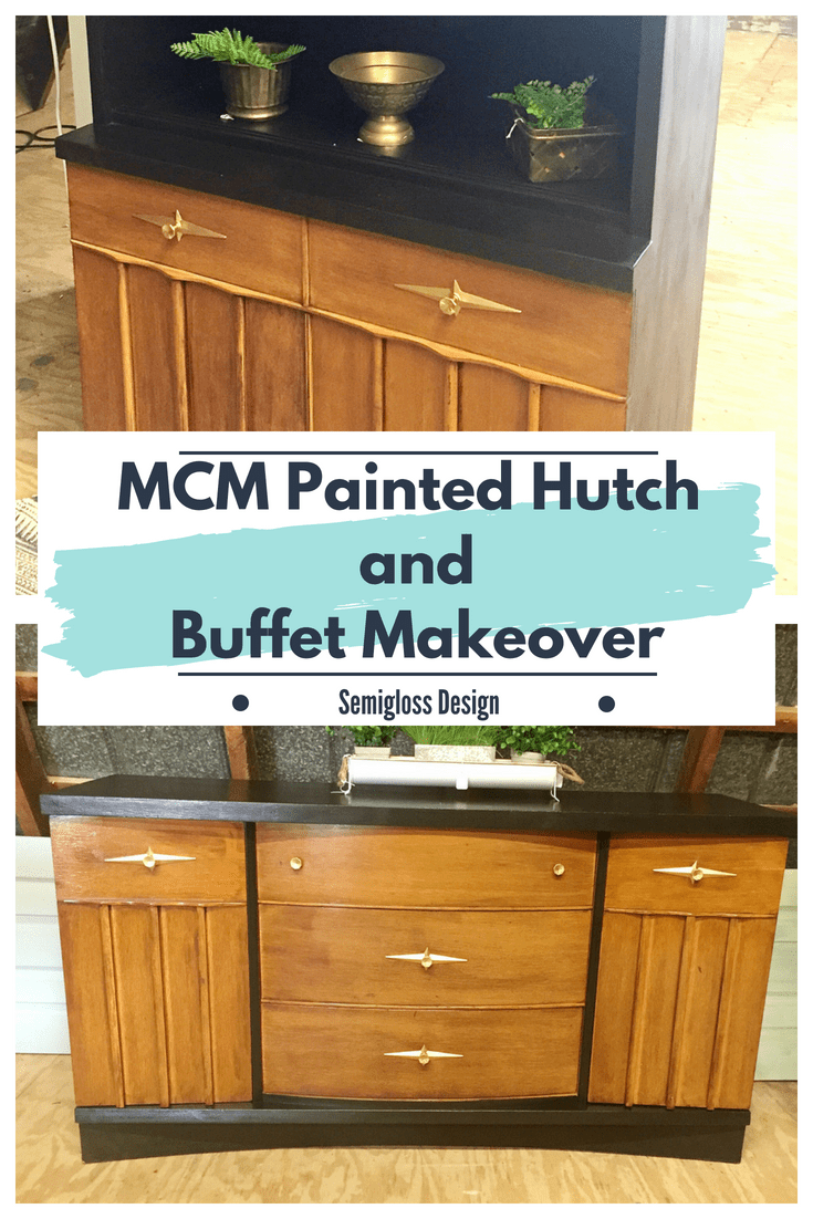 Painted hutch and buffet makeover