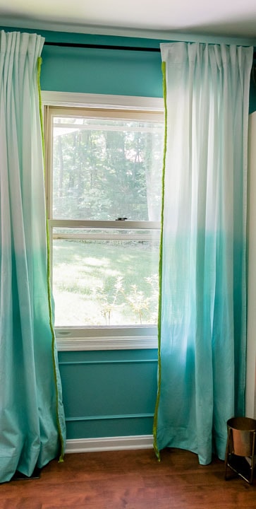 aqua ombre curtains