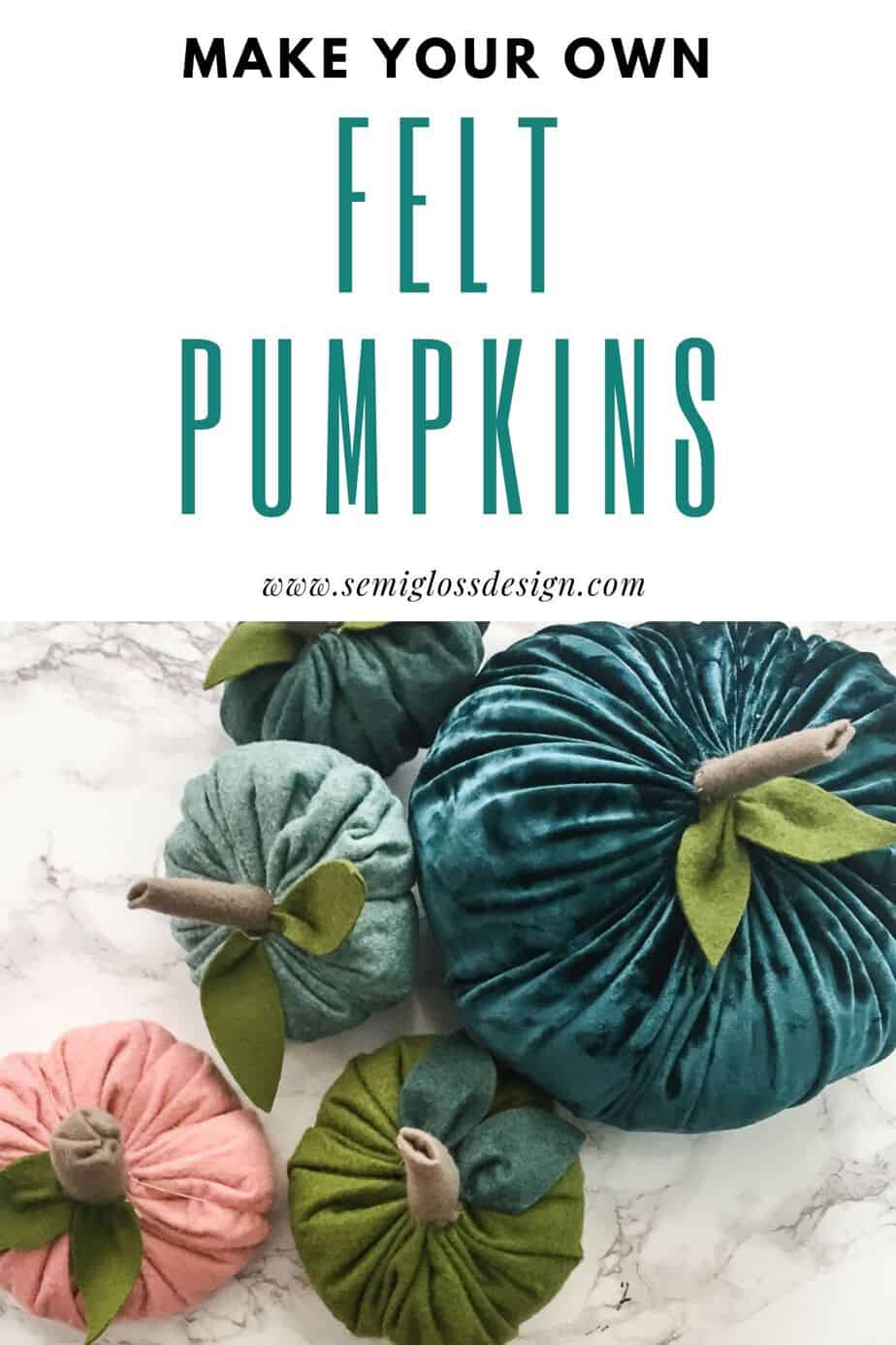 make felt pumpkins