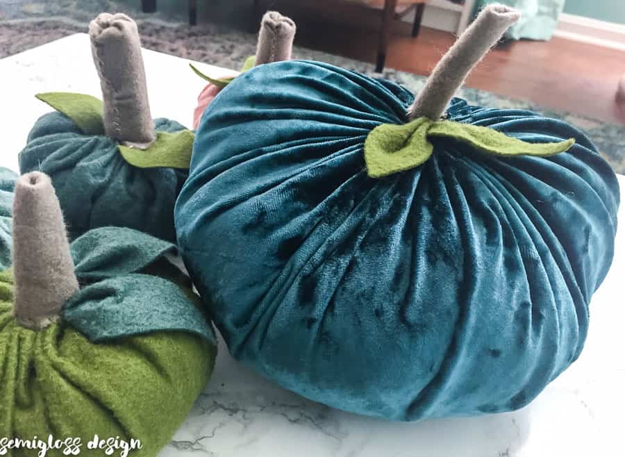 velvet and felt pumpkin 