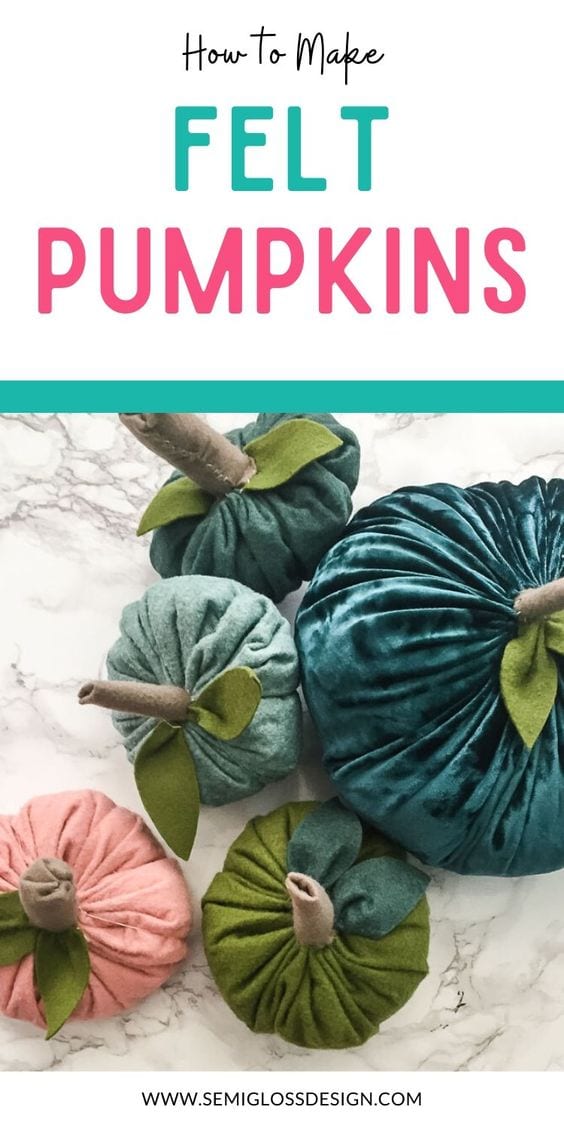 Learn How to Make Felt Pumpkins for Fall Decorating