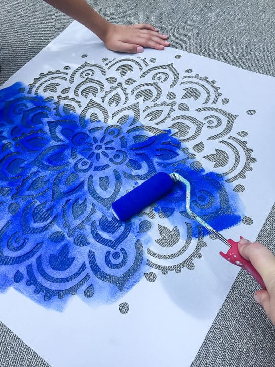 stenciling rug