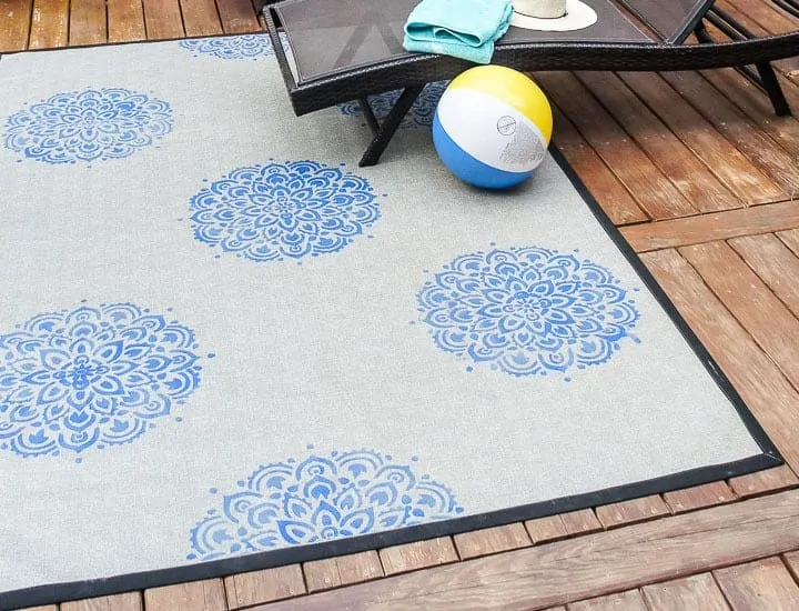 How to Stencil a Rug: Add Style to a Boring Rug