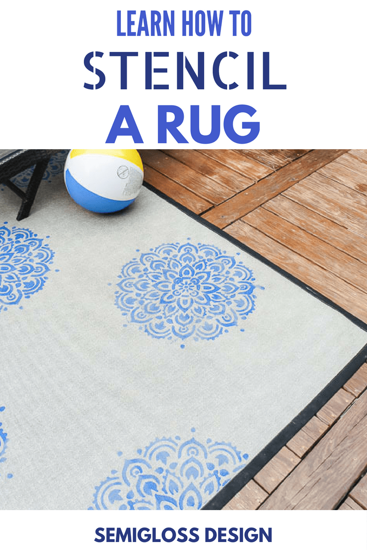 learn how to stencil a rug