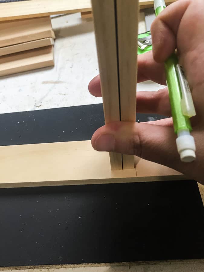 Use wood width to figure out length for cutting