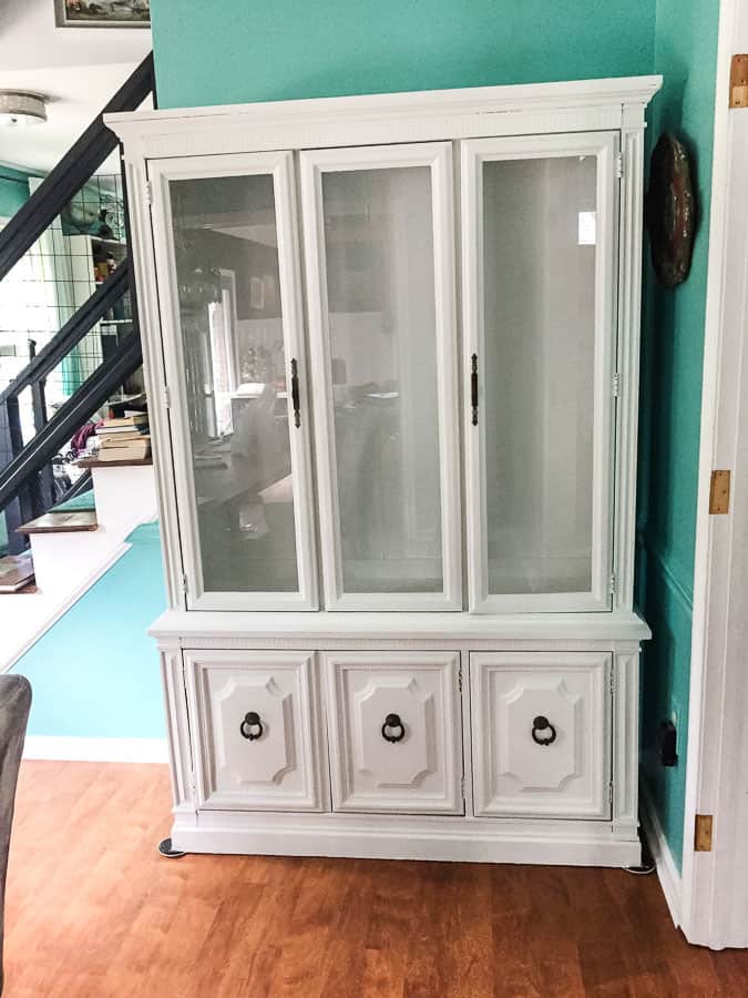 china cabinet painted white