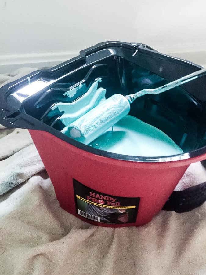 load paint roller in handy pro pail