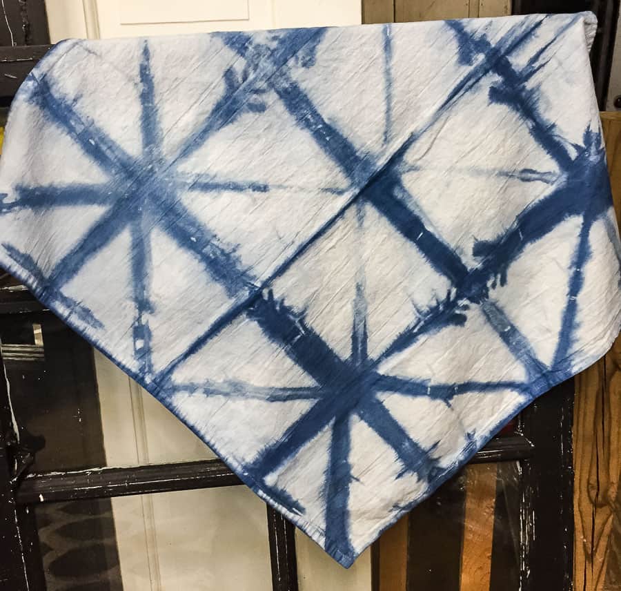 indigo dyed dish towel