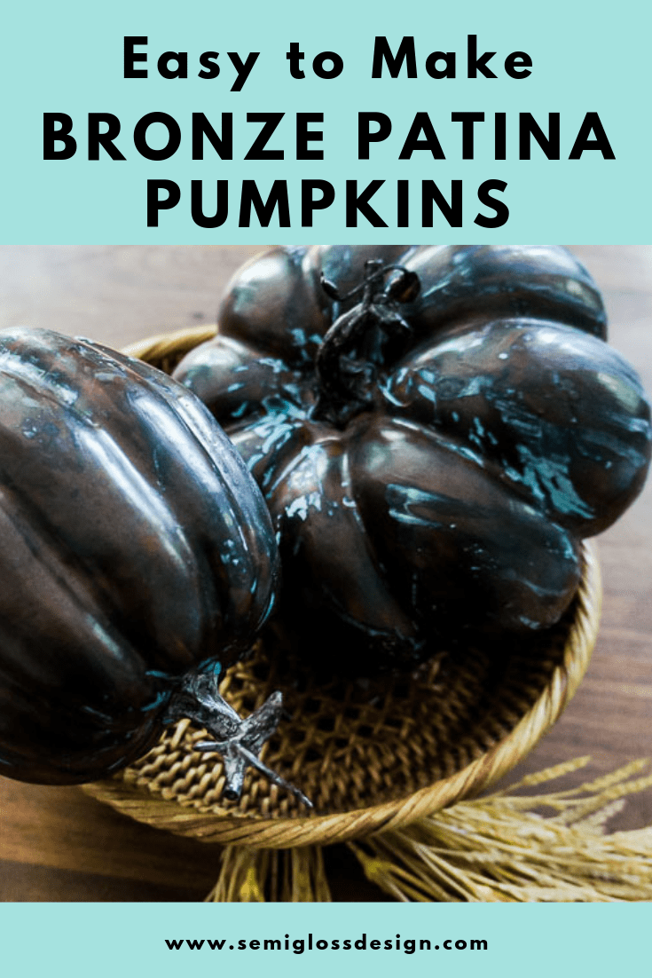 painted metallic pumpkins