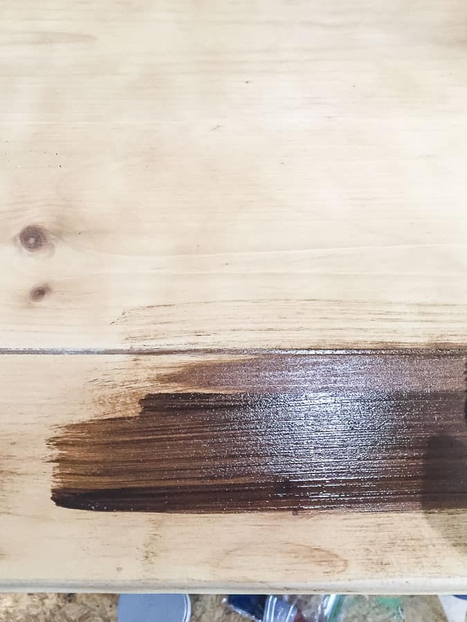 staining wood