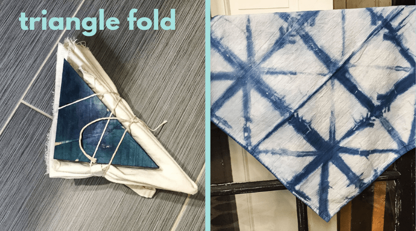 shibori triangle fold