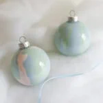 pastel paint swirl ornaments