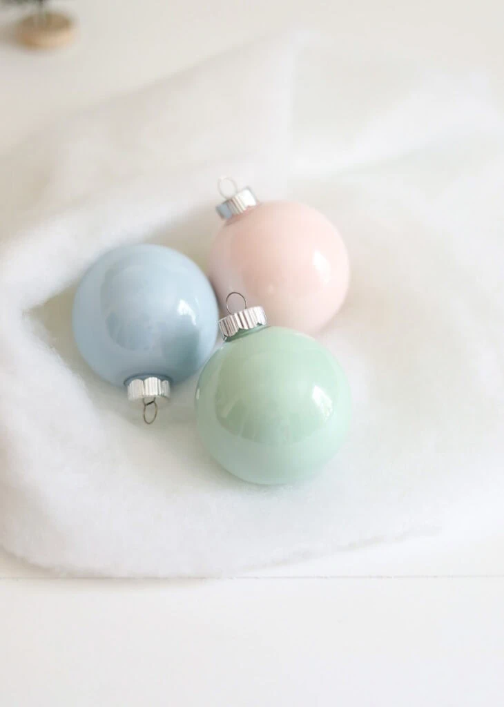 pastel ornaments on white background