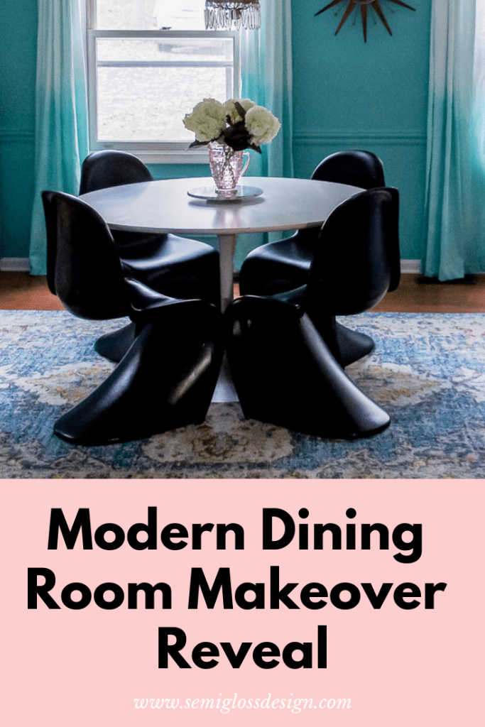 Modern Dining Room Makeover Reveal - Semigloss Design