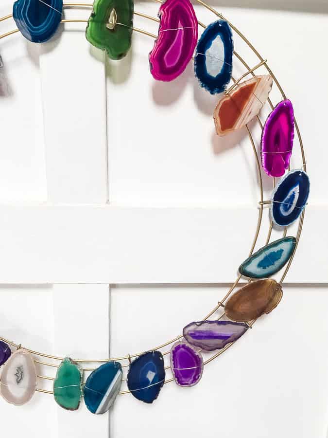 pretty agate boho wreath