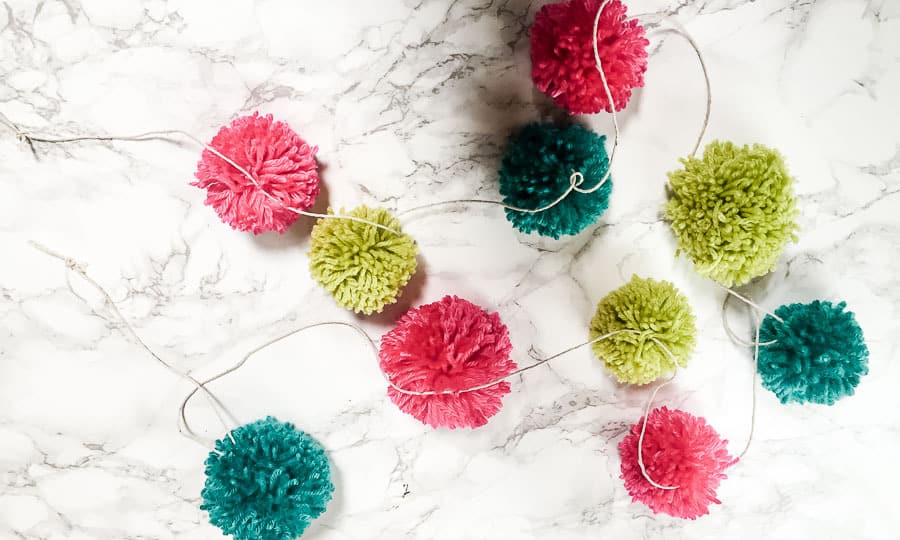 how to make a pom pom garland