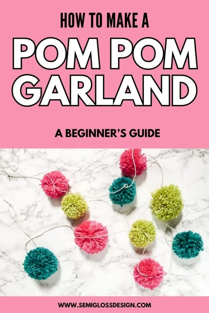 colorful pom pom garland