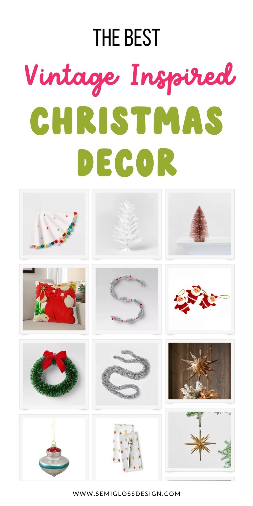 The Best Reproduction Vintage Christmas Decor - Semigloss Design
