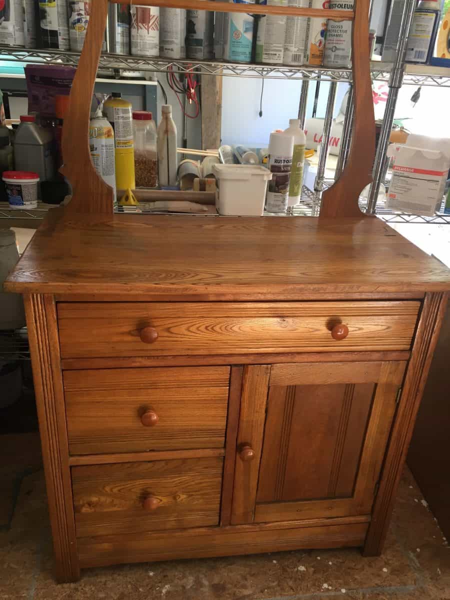 washstand, before