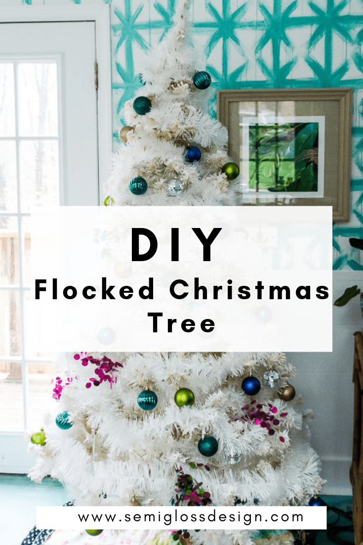 DIY flocked Christmas tree