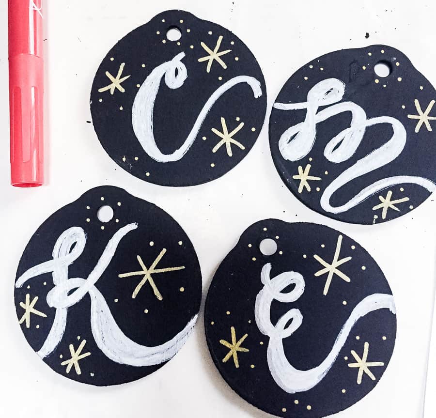 add gold details with chalk markers