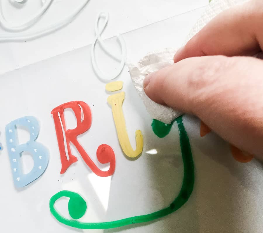 It's easy to clean chalk markers from glass