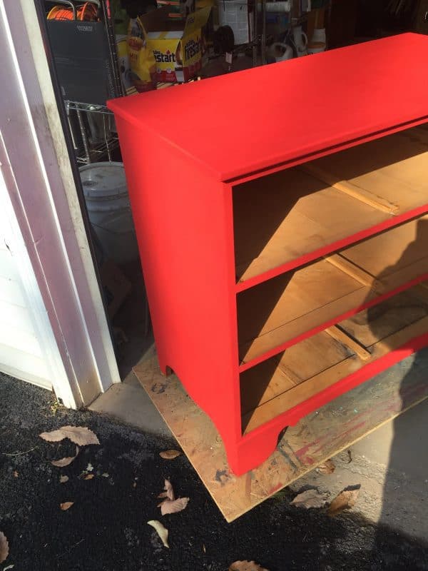 dresser during painting