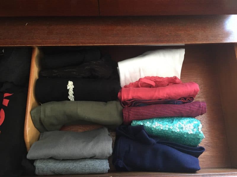 Drawers after konmari