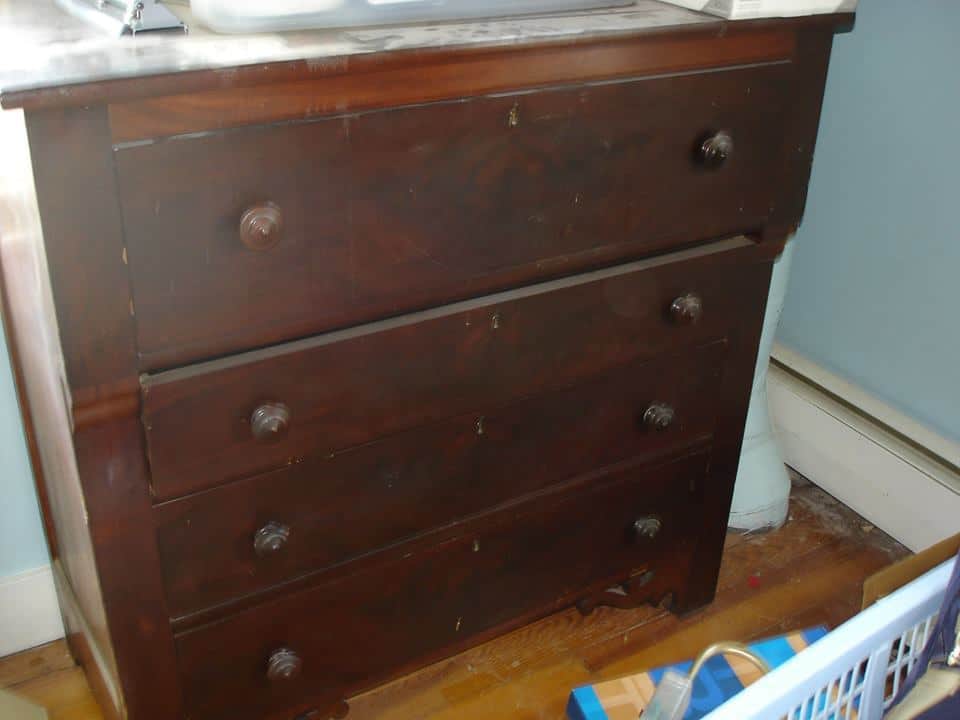 dresser makeover - before