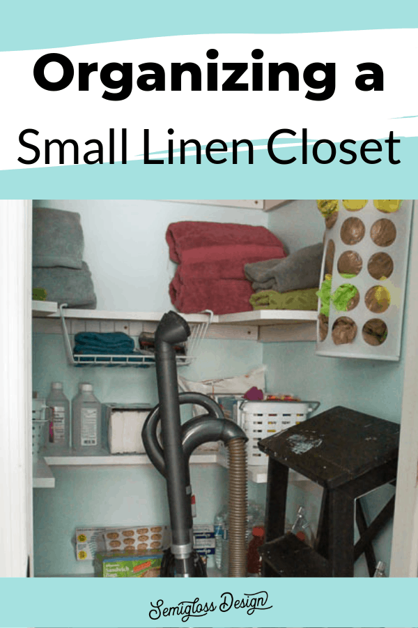 organizing a small linen closet