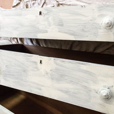 How to Paint Dark Wood White 