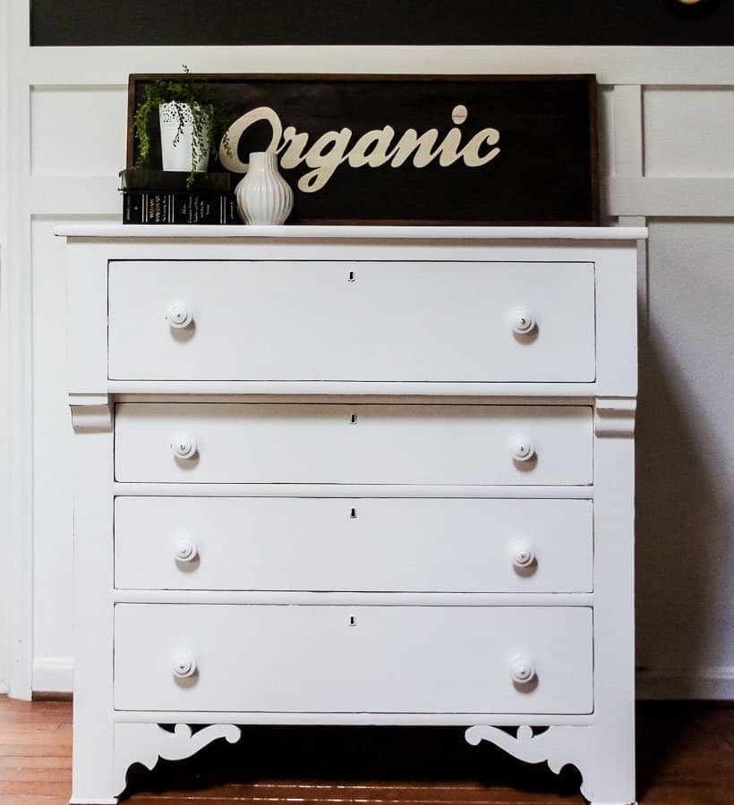 white dresser makeover