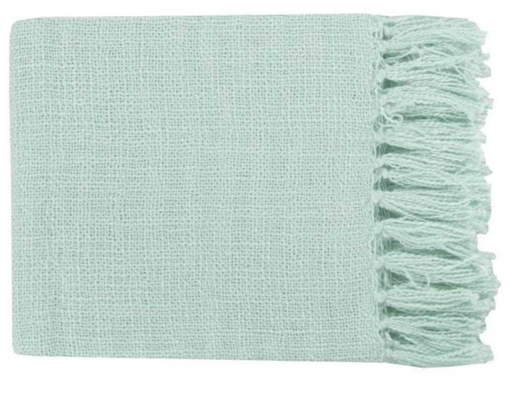 mint throw blanket