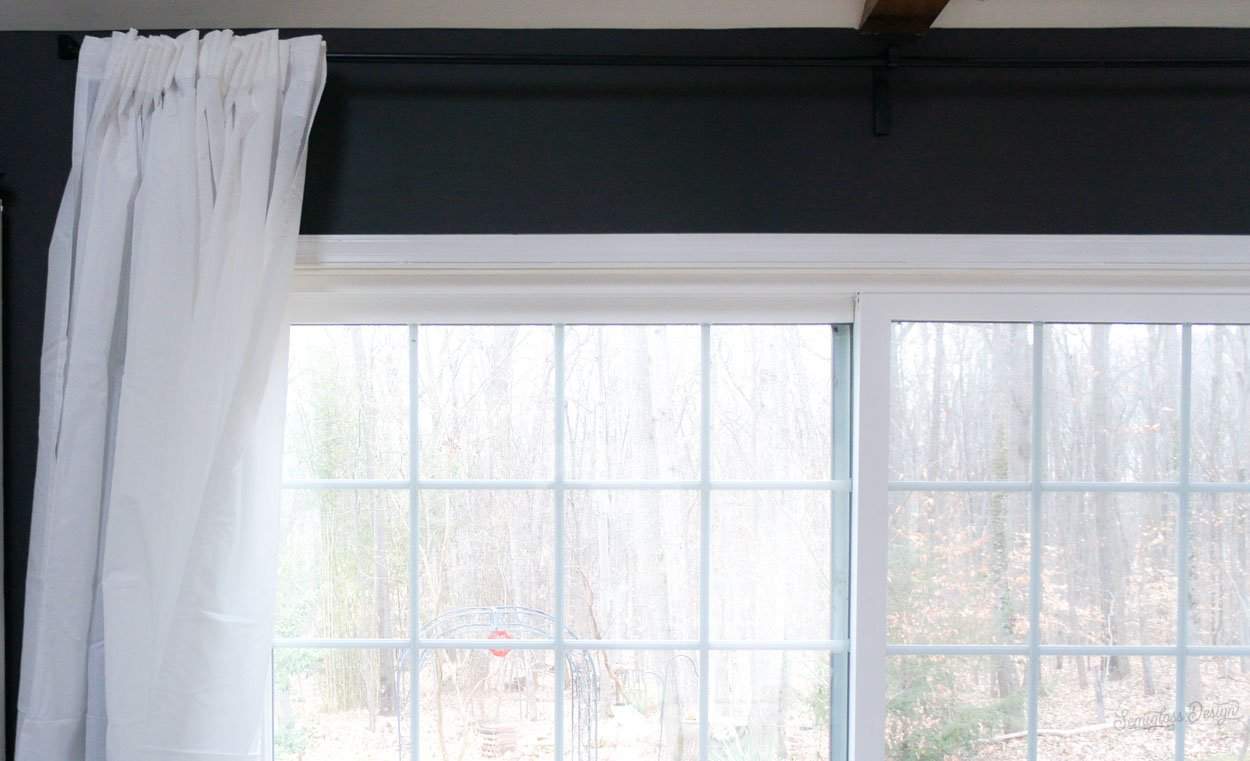 Make a DIY Pipe Curtain Rod for Long Windows