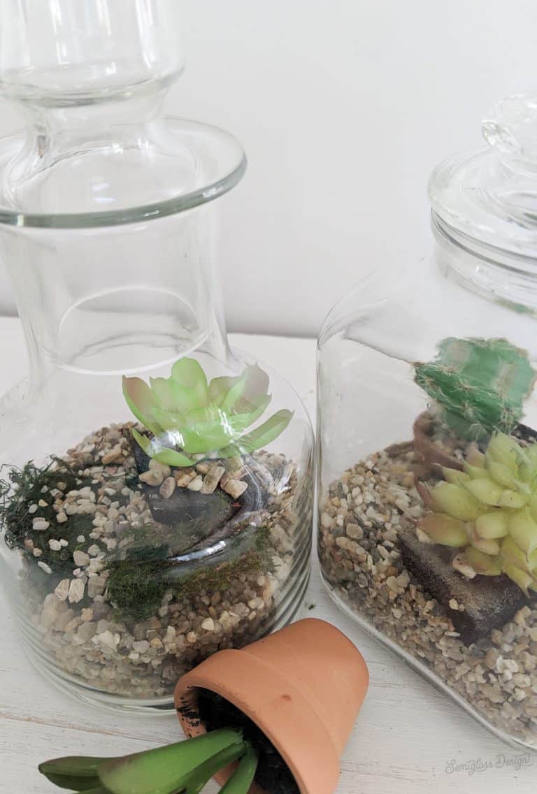 Upcycle a Jar into a Faux Terrarium Semigloss Design
