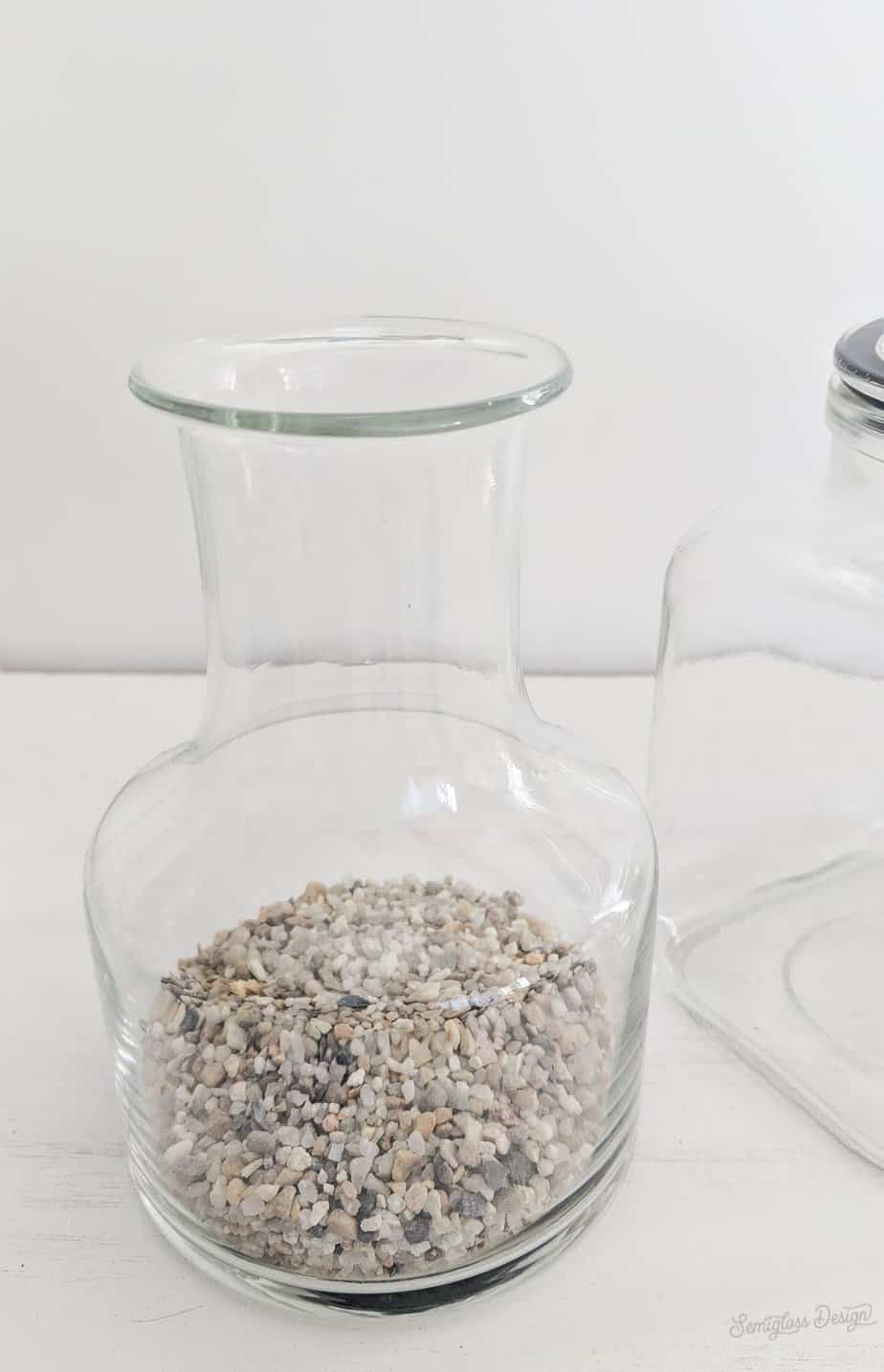 rocks in jar