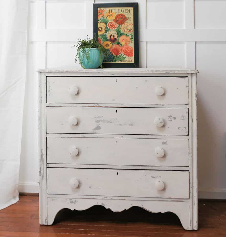 milk painted dresser