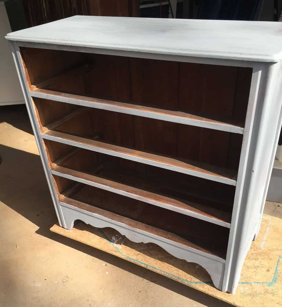 dresser painted light gray