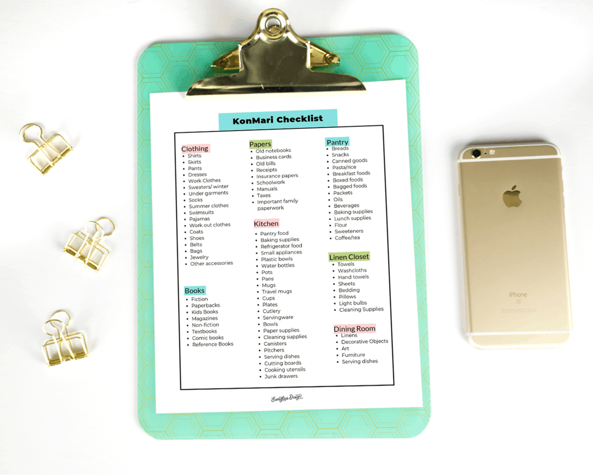 The Ultimate Printable KonMari Checklist