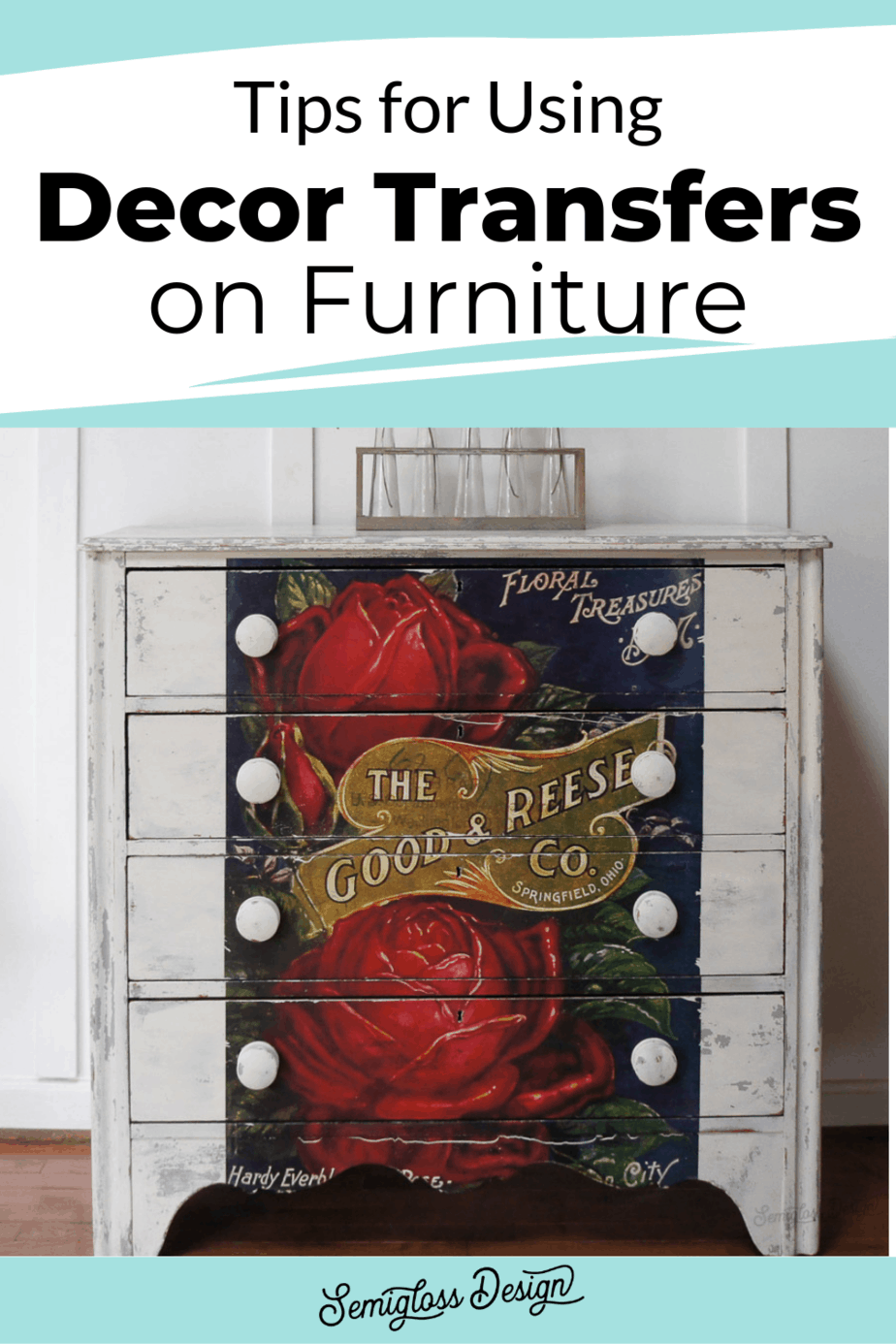 tips for using decor transfers on furniture