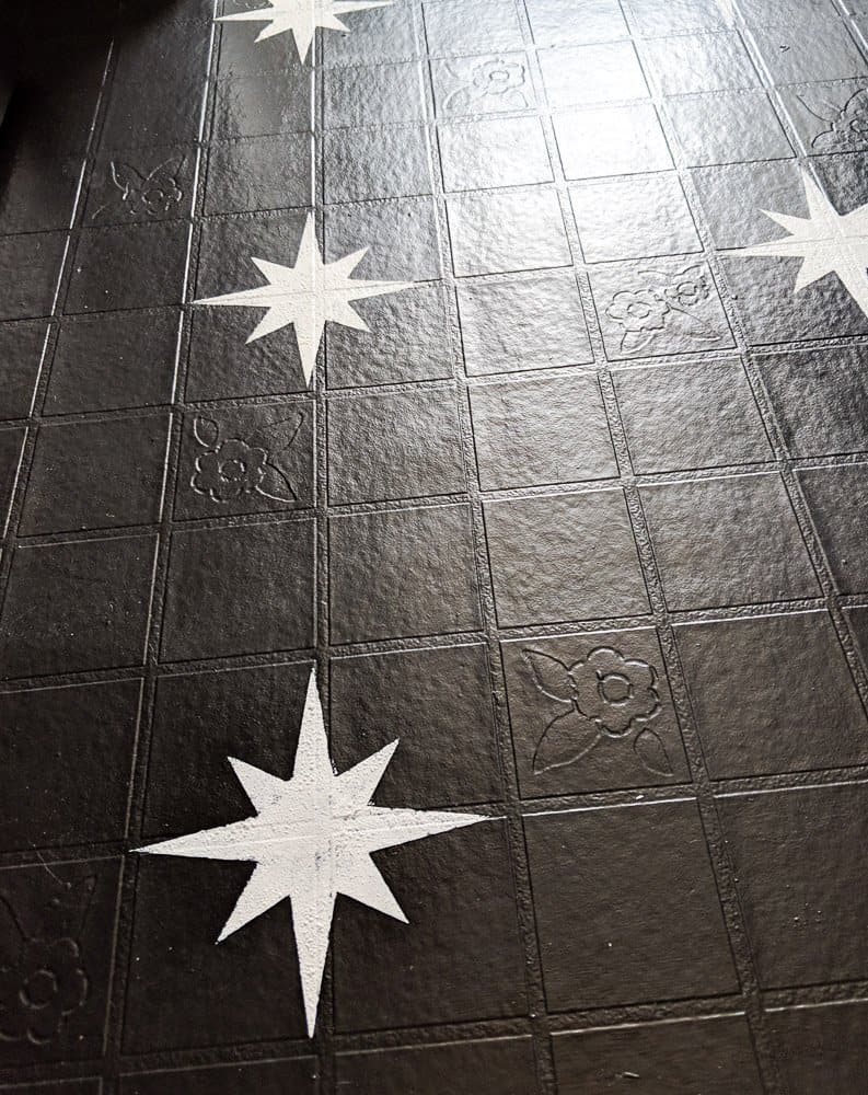 starbrust stencil floor