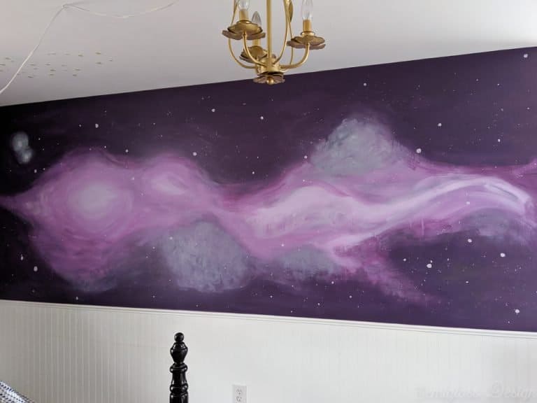 How to Paint a DIY Galaxy Wall Mural Semigloss Design