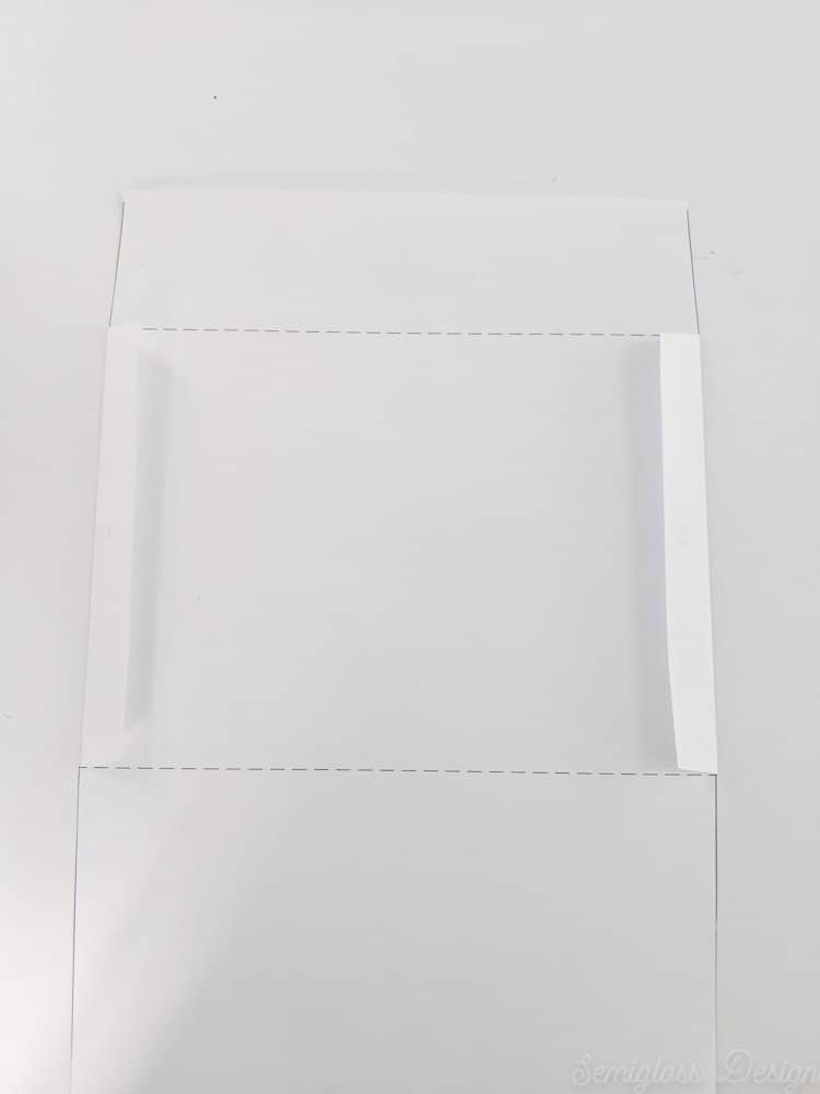 sides folded on envelope template