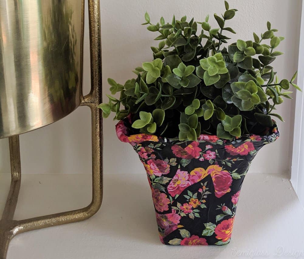 decoupaged floral flower pot