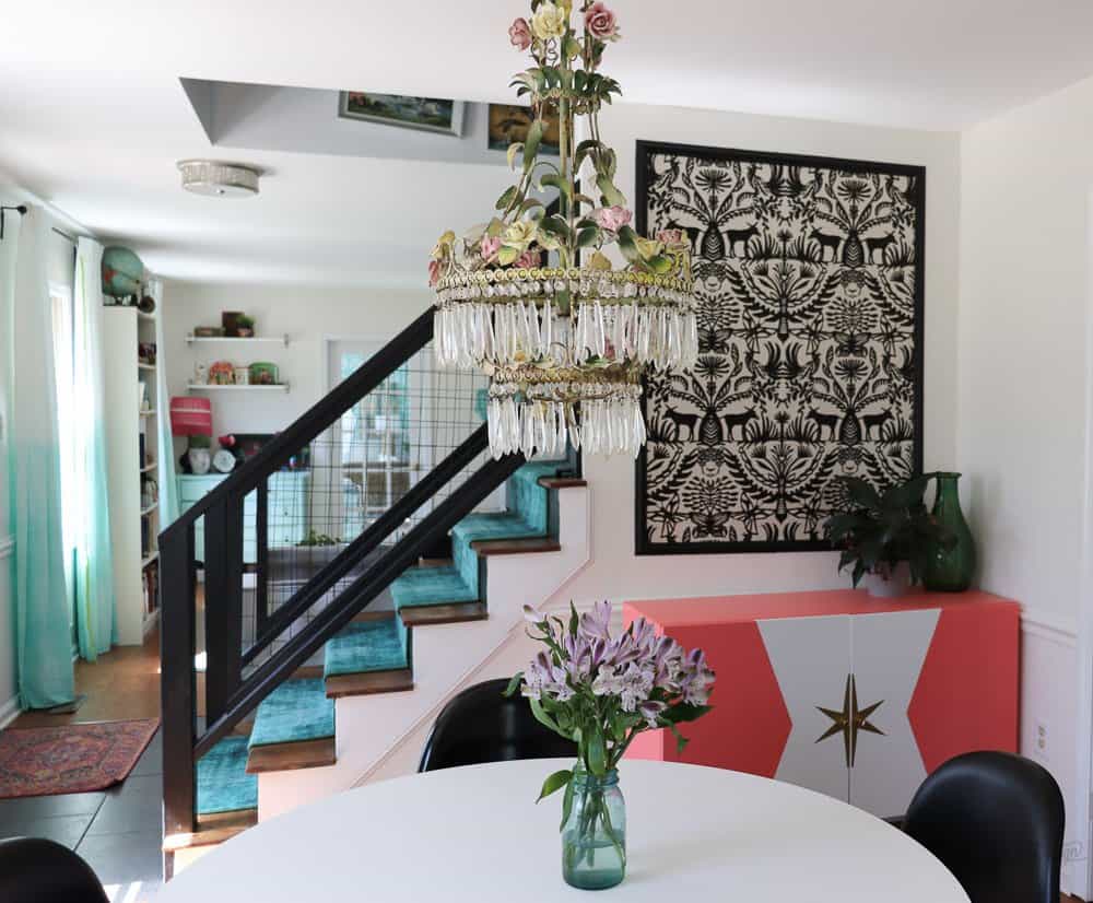 dining room painted white