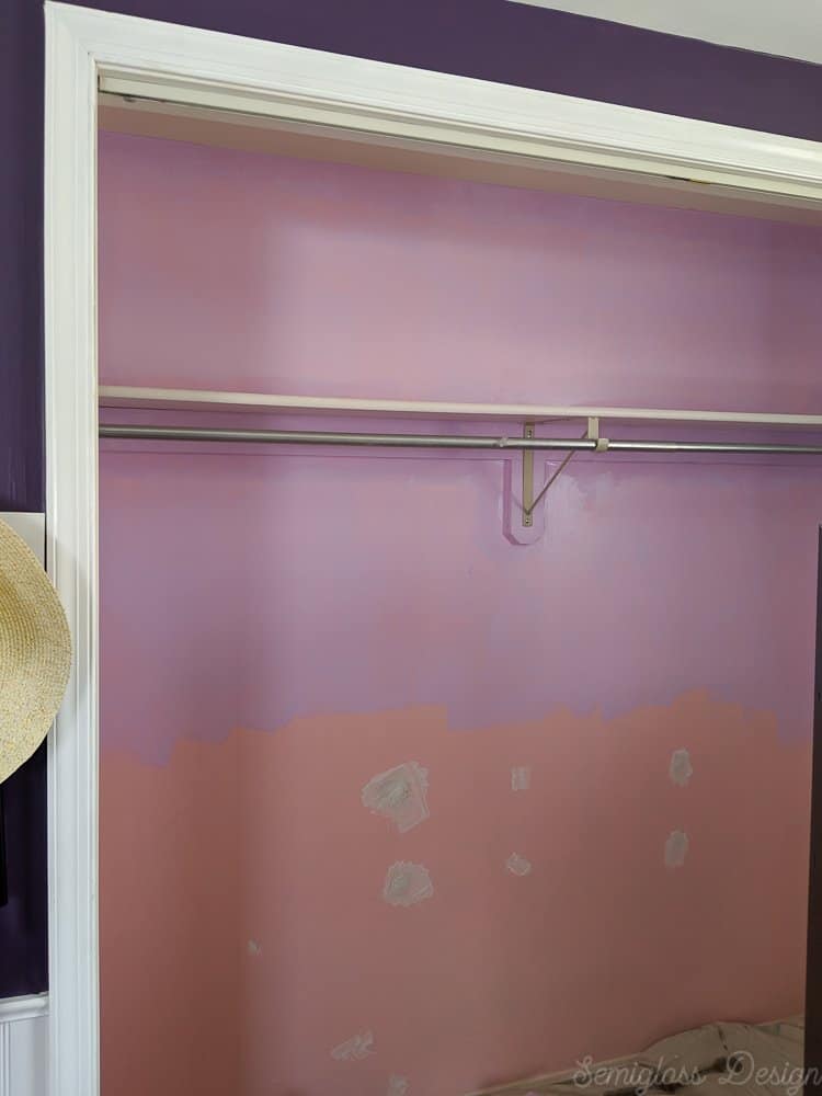 lavender on top of purple ombre walls